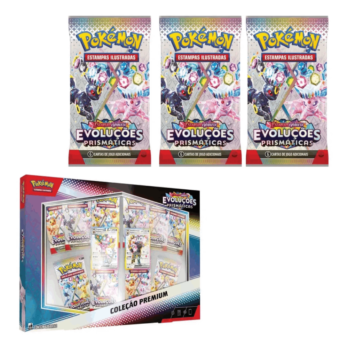 Box de Cartas Pokémon Coleção Premium Evoluções Prismáticas